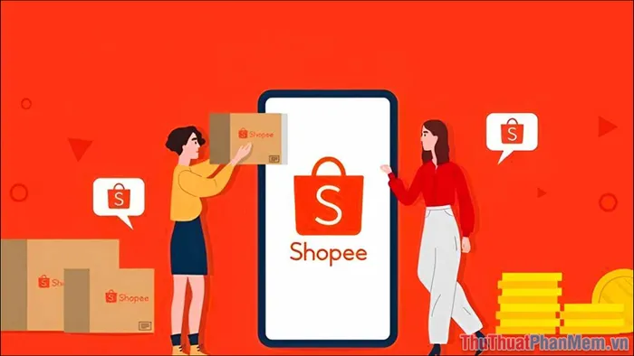 alt text: Hình ảnh minh họa về ứng dụng Shopee trên điện thoại