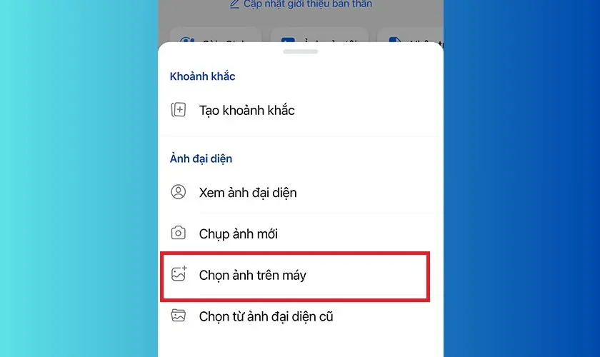 Cách thay ảnh đại diện Zalo trên điện thoại, hình ảnh minh họa bước 2