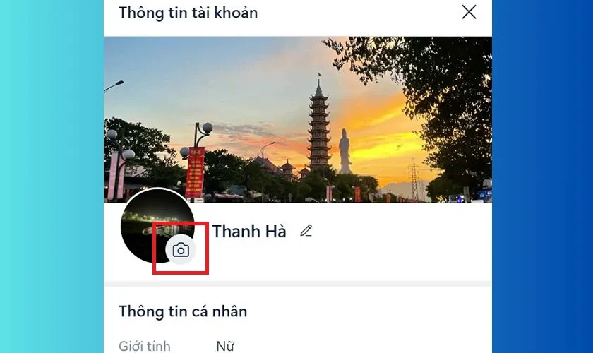 Cách thay ảnh đại diện Zalo trên máy tính, hình ảnh minh họa bước 3