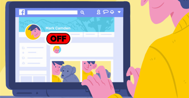 Minh họa giao diện cài đặt tắt trạng thái online trên ứng dụng Facebook di động