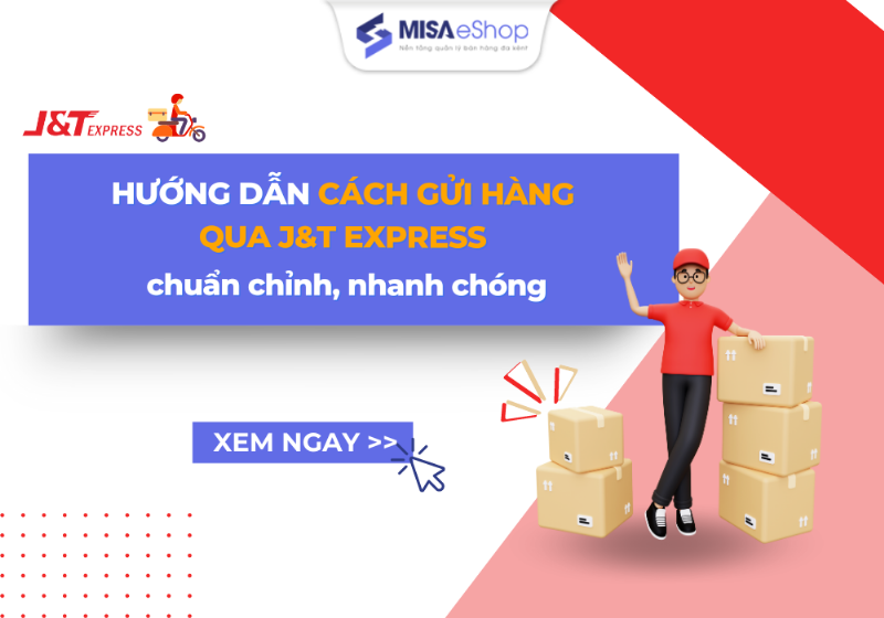 Hình ảnh minh họa các bước quy trình gửi và nhận hàng với J&T Express, từ đóng gói đến theo dõi.