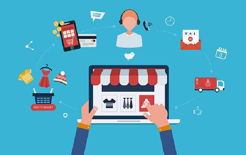 Minh hoa xu huong kênh phân phối tuong lai ket hop online offline van chuyen hien dai