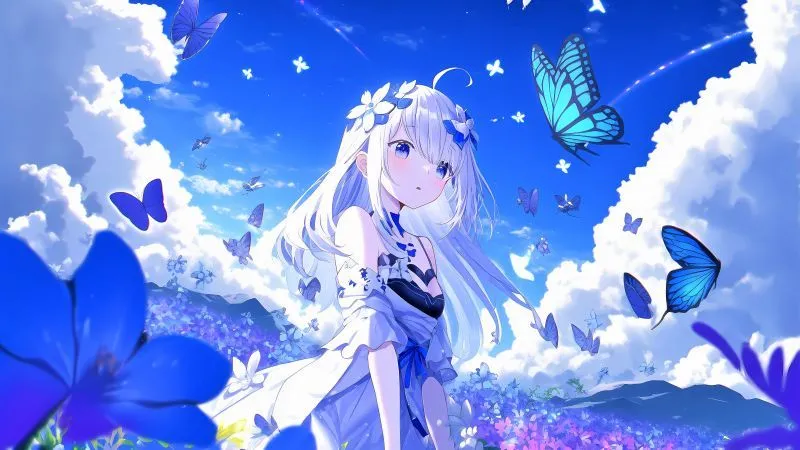 Anime girl lạnh lùng, trang phục truyền thống