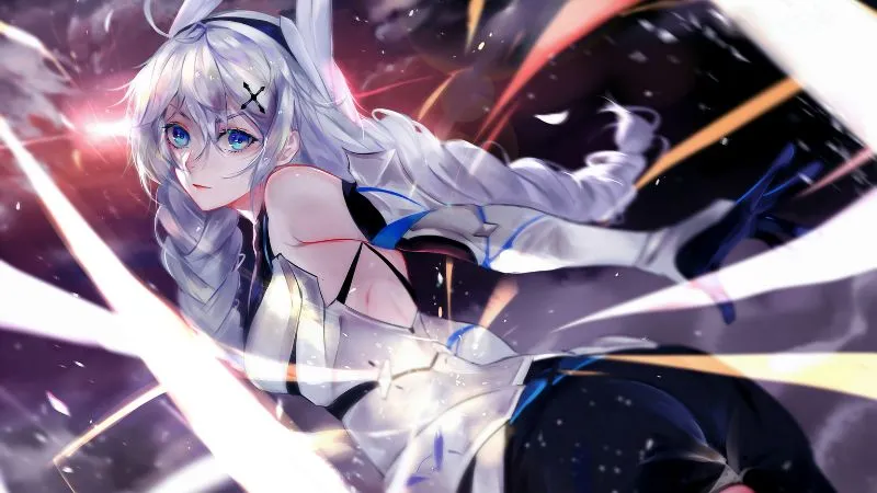 Hình ảnh anime girl lạnh lùng, trang phục đen