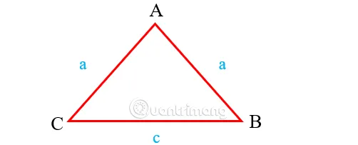 Tính chu vi tam giác cân