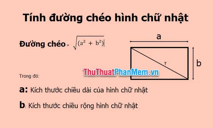 Công thức tính đường chéo