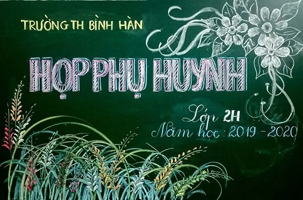 Mẫu trang trí bảng họp phụ huynh với hình ảnh ngôi sao