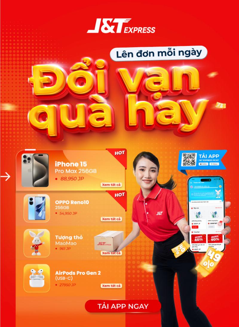 Ban do hien thi cac buu cuc J&T Express gan vi tri hien tai cua ban