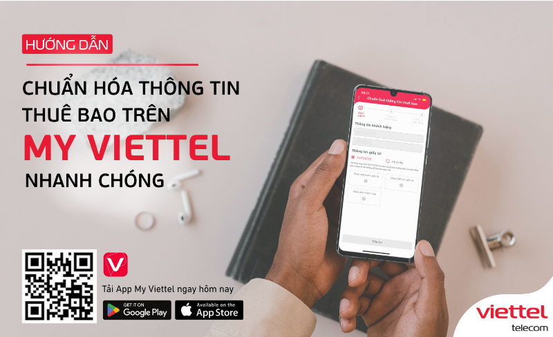 Hình ảnh giao diện ứng dụng My Viettel hiển thị thông tin số thuê bao và tài khoản chính