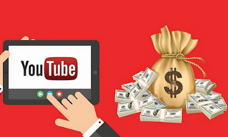 Giao diện quản lý kênh và báo cáo doanh thu kiếm tiền từ YouTube trong YouTube Studio