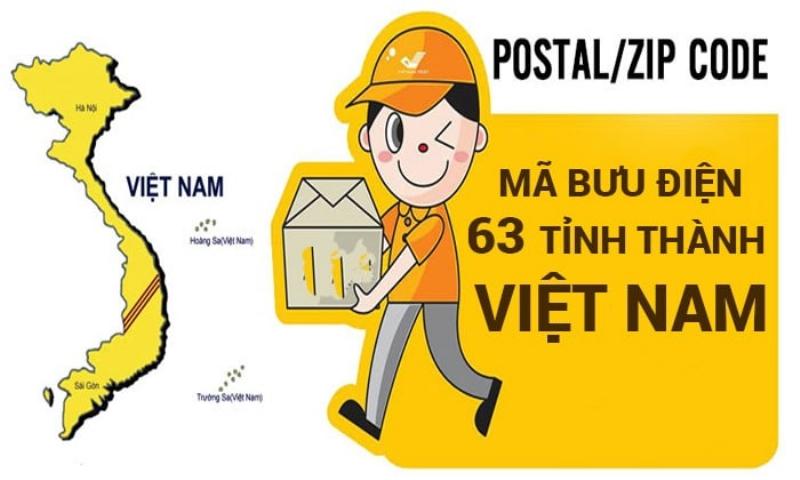 Hình ảnh kiện hàng với nhãn vận chuyển có vị trí ghi mã bưu chính để gửi đến Lâm Đồng