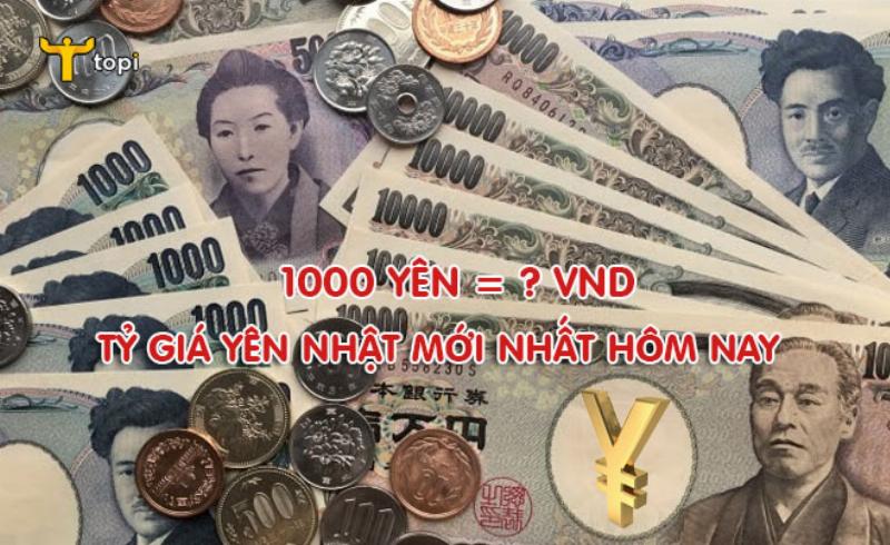 Hình ảnh minh họa 1000 yên Nhật và tiền đồng Việt Nam trong quá trình quy đổi giá trị